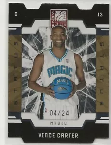 2009 troquelado Elite Status #86 Vince Carter 04/24 Orlando Magic (casi nuevo-como nuevo) - Imagen 1 de 3