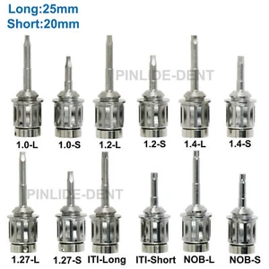 Dental Hand Driver Screwdriver Stainless Abutment Ratchet Long/Short - Picture 1 of 30