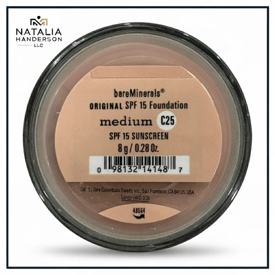 BareMinerals Original Foundation Medium C25 8g 0.28oz Loose Mineral Powder SPF15 - Image 1 of 4