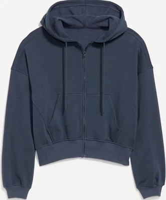 Толстовка с капюшоном женская на молнии Old Navy SoComfy размер большой новая без ценников темно-синяя - Изображение 1 из 4