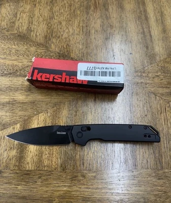 Cuchillo Plegable Kershaw Iridium Herramienta 3.5" D2 Hoja de Acero Mango de Aluminio Negro Foto 1 de 4