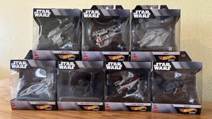 Hot Wheels Star Wars Raumschiffe 7 Stück auswählen Scythe A-Wing E-Wing Snow Speeder - Bild 1 von 12