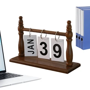 Desktop Calendar Ornaments Reusable Desk Calendar Ornament Tabletop premium - Photo 1/7