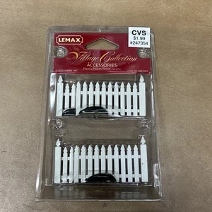 NUOVO 2003 Collezione Lemax Village PLASTICA PICCHETTO RECINZIONE Set di 4 #34010KM - Foto 1 di 2