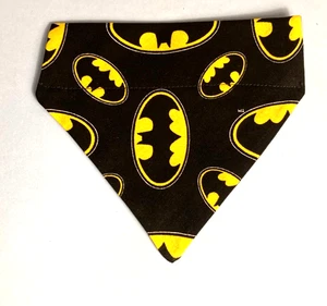 Over Collar SlideOn Pet Dog Cat Bandana Scarf DC COMICS BATMAN SMALL/ MED - Picture 1 of 1