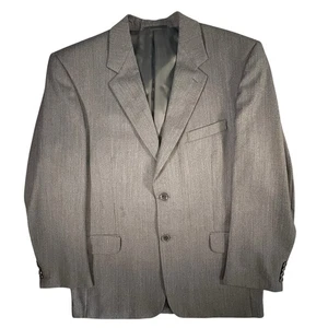Jaeger Suit Jacket Mens UK 40R Charcoal Grey Wool EU 50R Made in Great Britain - Picture 1 of 15