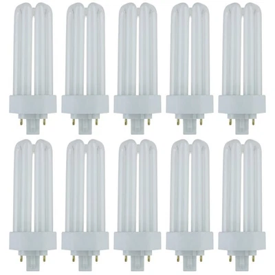 10 Pack Sunlite 26 Watt PLT 4-Pin Triple Tube, GX24Q-3 Base, Warm White - Image 1 of 2