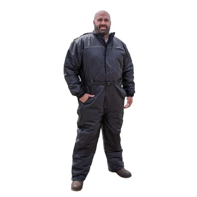 Men's Mossi One Piece Snowsuit 1 Piece Snow Suit Black Winter Snowmobile Hunting - Image 1 of 4