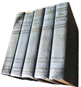 O. Henry Book Set of 5 books 1909 illustrated decor blue hardcovers  - Imagen 1 de 12