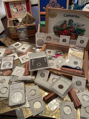 ESTATE COIN TREASURE CHEST! Gold & Silver Coins NGC, PCGS, Bars, Rounds & Bills$ - Image 1 of 4