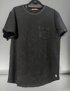 T-shirt con tasca pesante Marine Layer vintage nuova senza etichette (taglia M) girocollo antracite S/S - Foto 1 di 10