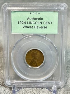 PCGS Sample Slab 1924 Lincoln Wheat Cent Rare Old Green Slab 1986 - 1998 Promos - Picture 1 of 6