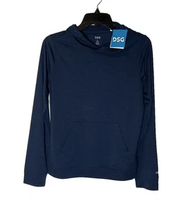 DSG Boys Lightweight Hoodie Movement Long Sleeve Sz Large University Navy/Black - Picture 1 of 8