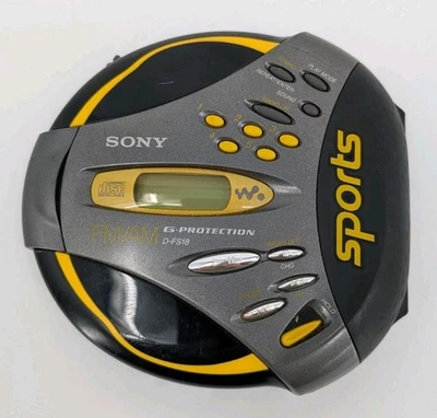 Reproductor de CD deportivo Sony Walkman D-FS18 FM/AM G-Protección amarillo SOLO PARA REPUESTOS Foto 1 de 4