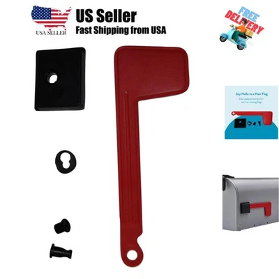 Kit de repuesto de bandera de buzón de plástico, rojo Foto 1 de 4