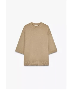 Zara size small washed oversized sweatshirt sand beige color - Picture 1 of 2