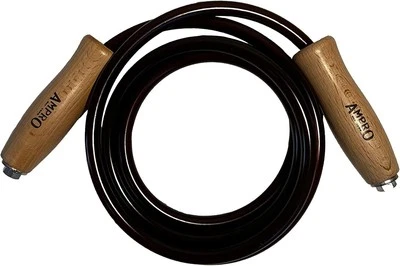 AMPRO Natural Wooden Handled Thai Skipping Rope - Muay Thai / Martial Art's - Image 1 of 3