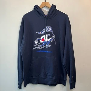 Champion Men's Powerblend Fleece Pullover Hoodie Sweatshirt Navy Size X-Large - Picture 1 of 7