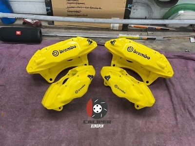 Juego de pinzas delanteras traseras Subaru STi 4 pistones rojo Impreza WRX 08-17 con recubrimiento en polvo Foto 1 de 3