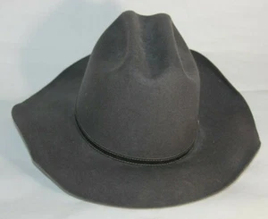 De Colección Sombrero de Vaquero Eddy Brothers Gris Oscuro Talla 7 Rojo Forro Sombrero Por Chris Eddy - Imagen 1 de 11