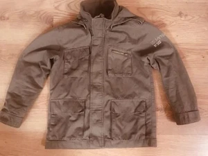 Boys Khaki Military H&M Zip / stud fasten Jacket 8/9 Years - Picture 1 of 12