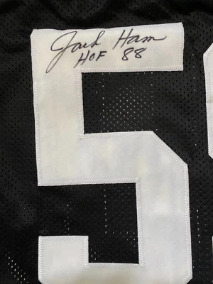 Jack Ham Autographed Pittsburgh Steelers Black XL Signed Jersey / JSA WITNESSED - Image 1 of 4