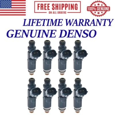 8X DENSO Fuel Injectors 2003 2004 Toyota 4Runner 4.7L V8 #23250-46080 - Image 1 of 4