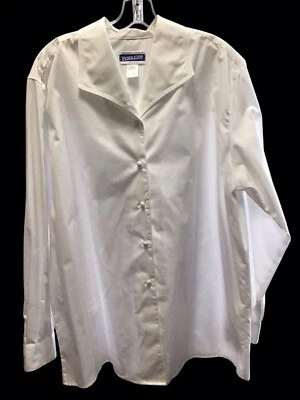 Pendleton Womens 18W White Blouse Top Button Down Shirt Cotton Blend Career - Image 1 of 4