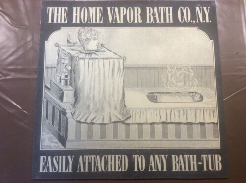 Vintage Advertising Sign The Home Vapor Bath Co New York Redmann & Kenny NY USA 