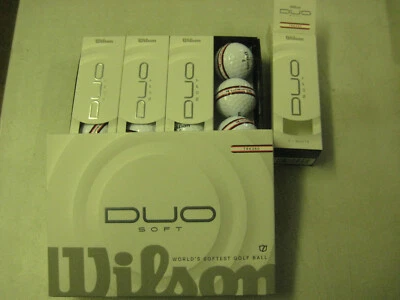 2 dozen BRAND NEW 2025 Wilson Staff Duo Soft  White  TRK 360  red/black - Image 1 of 2