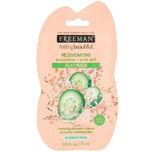 🌿 Freeman Rejuvenating Cucumber & Pink Salt Clay Mask – 15ml Detox & Glow ✨x3 - Picture 1 of 3