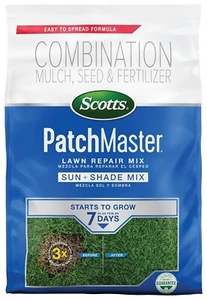 PatchMaster Lawn Repair Mix Sun + Shade Mix Combination Grass Seed Fertilizer... - Picture 1 of 7