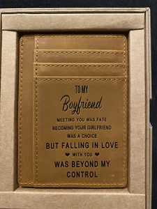 Engraved Pocket Wallet For Men . - Picture 1 of 2