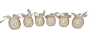 Harvest Pumpkins Figures Table Decor Gather Thanksgiving Fall - Picture 1 of 6