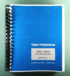 Tektronix 494A 494AP Service Manual Vol 2: w/ 11"X17" Foldouts & Plastic Covers - Picture 1 of 1