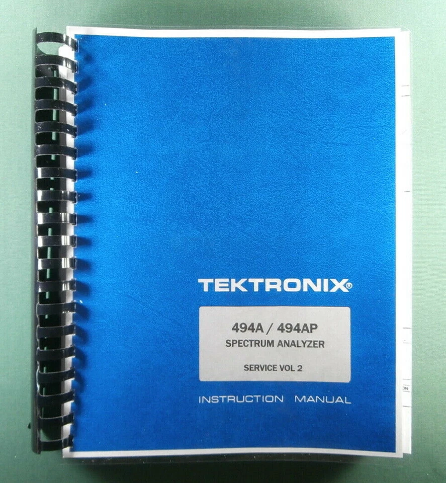 Tektronix 494A 494AP Service Manual Vol 2: w/ 11"X17" Foldouts & Plastic Covers - Image 1 of 1