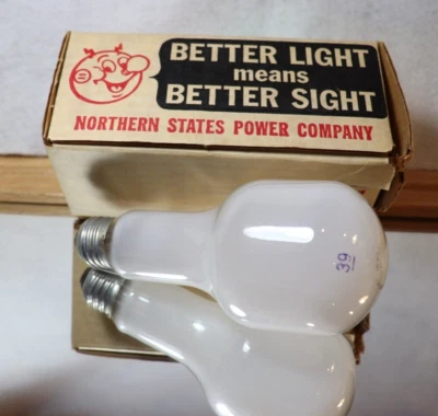 VINTAGE REDI KILOWATT 150 WATT LIGHT BULB NATIONAL ELECTRICAL WEEK FEB 6-12-1966 - Image 1 of 4