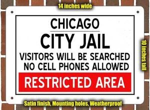 SIGNO DE METAL - Reproducción de la cárcel de la ciudad de Chicago - Imagen 1 de 1