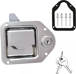 Truck Tool Box Latch Replacement Kit- 304 Stainless Truck Toolbox Lock 4-3/8”X 3 - Picture 1 of 12