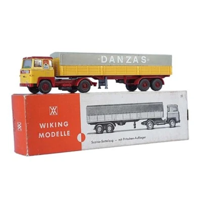 Wiking H0 1/87 - camion Scania  Sattelzug Nr 51 - OVP Scatola originale - Immagine 1 di 4