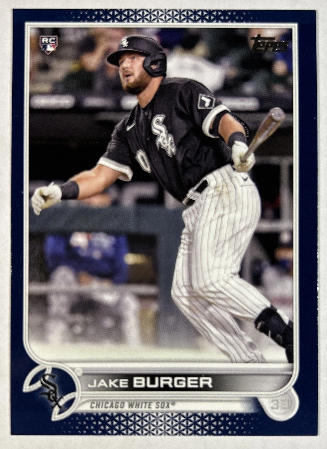 2022 Topps Series 1 Jake Burger Rookie Royal Blue Chicago White Sox RC MLB #186