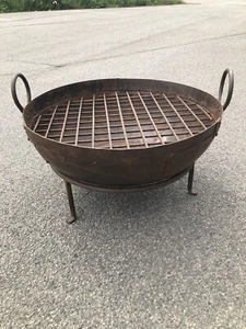 Fire Pit Kadai bowl XL Kadai Fire Pit BBQ Wood Burner Garden Fire Pit 60cm - Picture 1 of 9