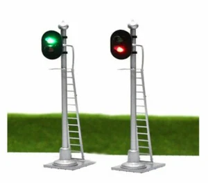 00 Modelleisenbahn rot grün 2 Seiten Lichtsignal 12 VOLT DC OO STÄRKE vorverdrahtet - Bild 1 von 4