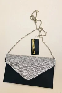 Borsa gioiello SASHA, pochette colore: nero/argento Stile: EC7081J nuova con etichette - Foto 1 di 4