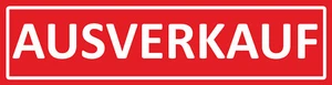 wetterfestes XXL-Banner mit Ösen "AUSVERKAUF" 50x200cm, Werbebanner - Bild 1 von 1