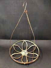 Antique Iron Hanging Fruit Basket Vegetable Basket Hand Forged Painted Foldable