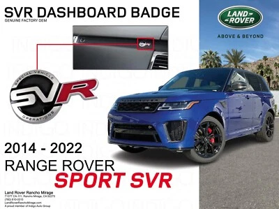 Land Rover OEM Range Rover Sport L494 2014+ SVR Dashboard Badge LR104032 - image 1 of 2