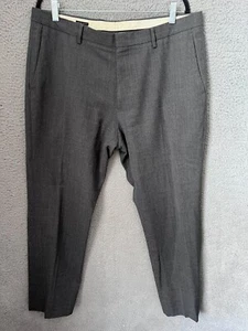 J Crew Dress Pants Mens 36x32 Grey Ludlow Classic Fit Flat Front Wool Italy Made - Picture 1 of 15