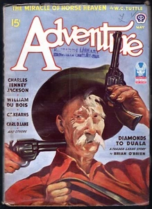 Adventure ~ May 1943 v 109 #1 FOX STAMP Six Gun Cowboy cvr Vintage Pulp Magazine - Picture 1 of 2