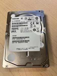Toshiba 600GB 15K SAS 2.5" 6Gbps Hard Drive Fits Dell HP Supermicro AL13SXB600N - Afbeelding 1 van 1